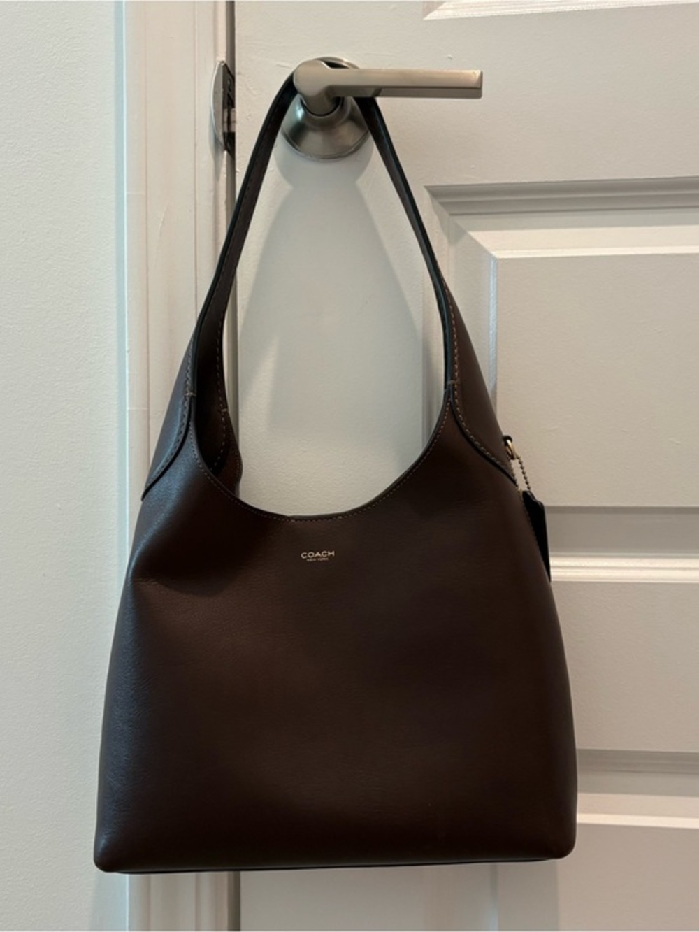 Coach Brooklyn 28 Chocolate Brown Leather Shoulder Bag